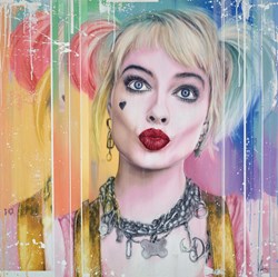 The Multiple Complexities of Harley Quinn Part II by Kris Hardy - Original Painting on Box Canvas sized 36x36 inches. Available from Whitewall Galleries